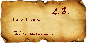 Lurz Bianka névjegykártya